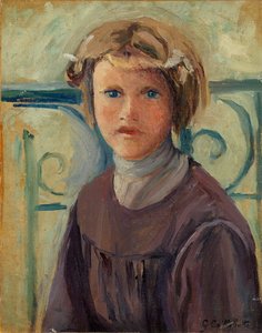 Little Girl on the Balcony by Gustave Caillebotte